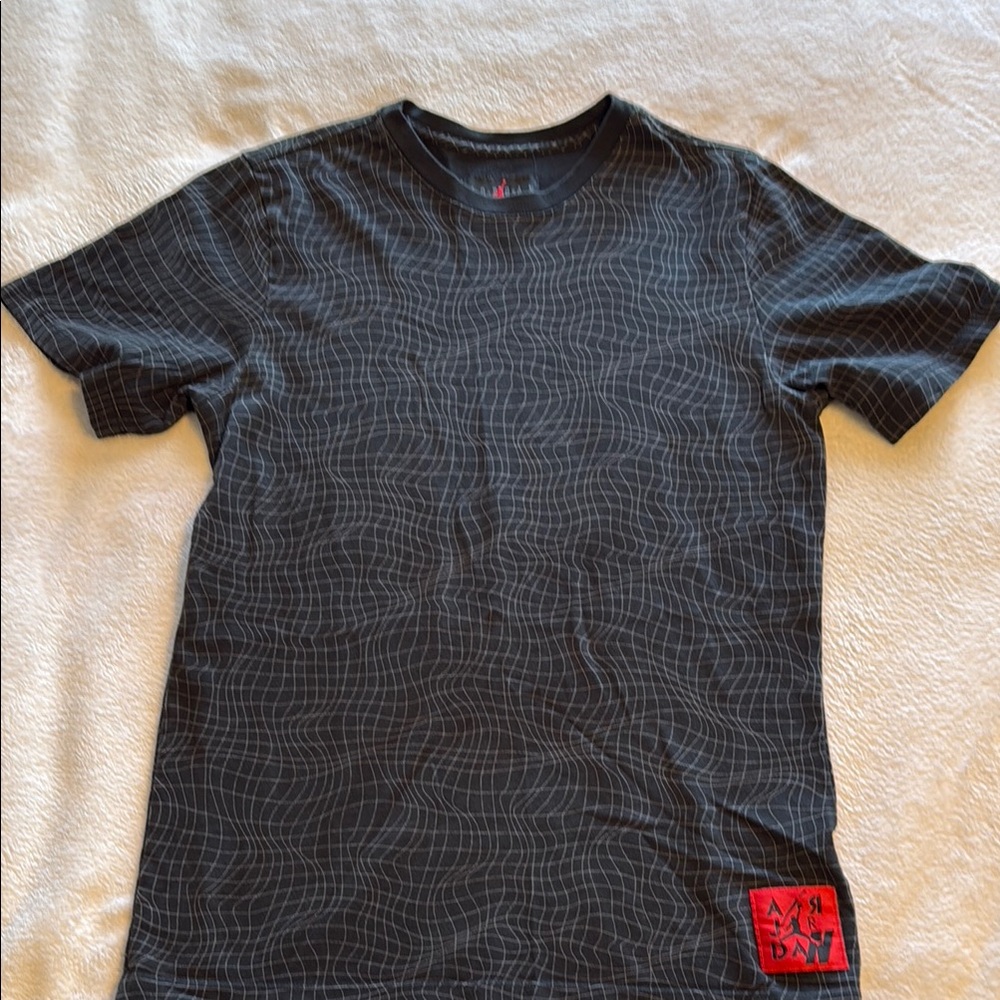 Jordan Black Short Sleeve Tee with Textured Knit